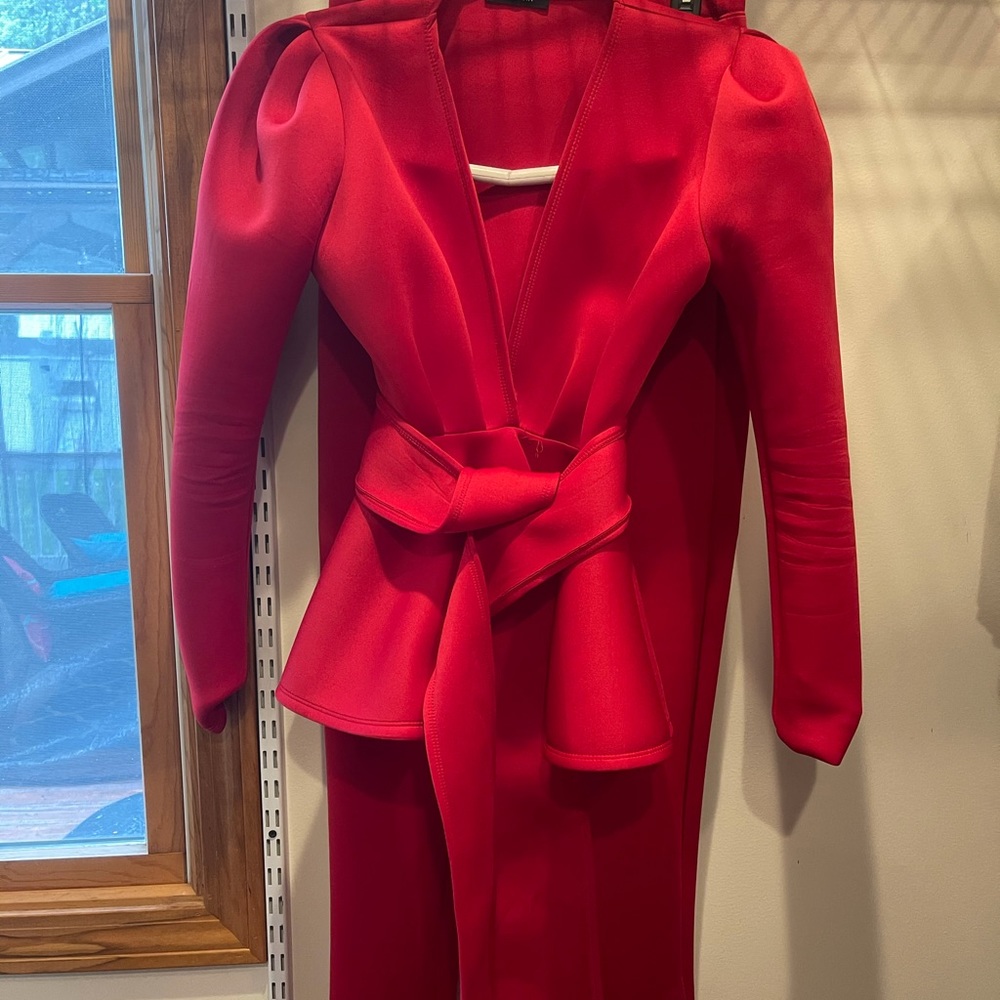 red set of super comfortable pants